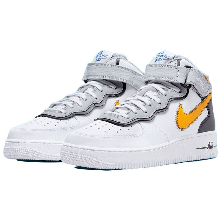 Nike Air Force 1 Mid 07 LV8 Athletic Club - Dark Sulfur Men Sneakers White Black DH7451-101