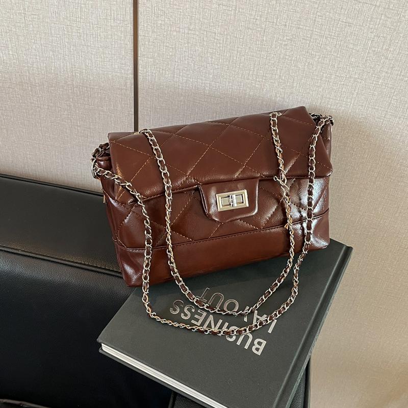 Популярная сумка-ромб на цепочке для通勤, женская, новая модная тенденция 2025 года, сумка на плечо, модная сумка-мессенджер для женщин