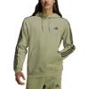 Adidas Мужская толстовка с капюшоном Essentials Fleece 3-Stripes Tent-Green JI6425