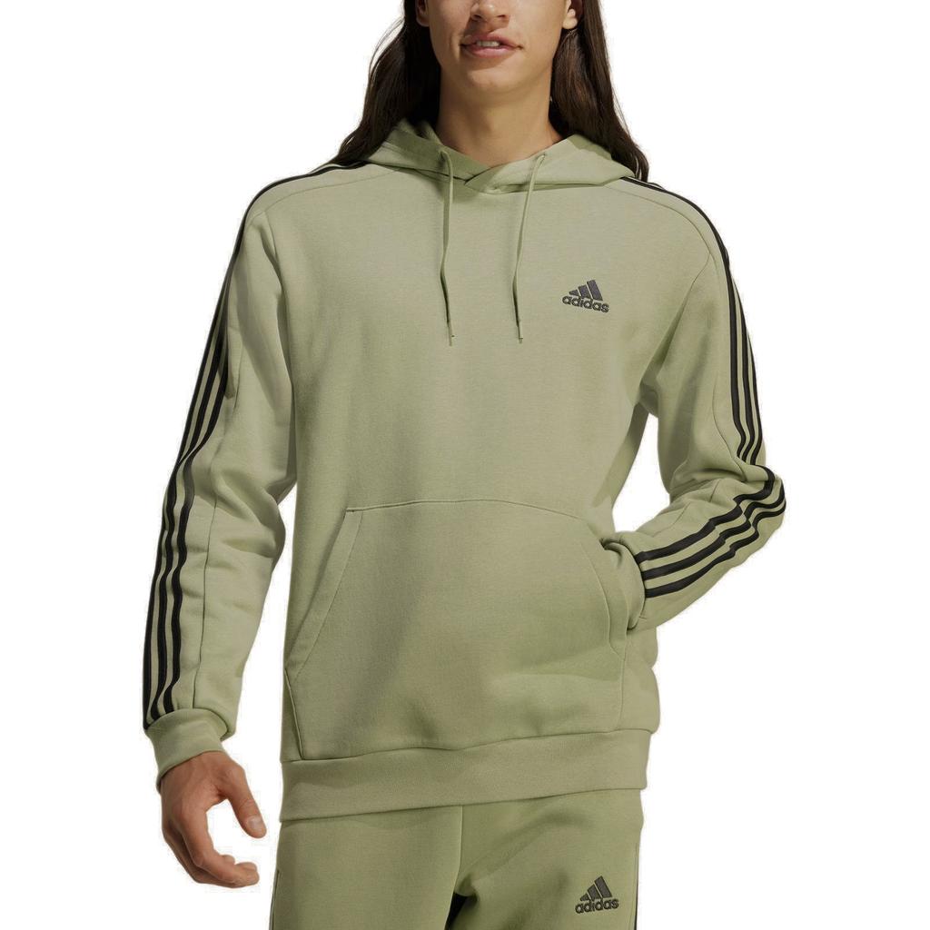 Adidas Мужская толстовка с капюшоном Essentials Fleece 3-Stripes Tent-Green JI6425