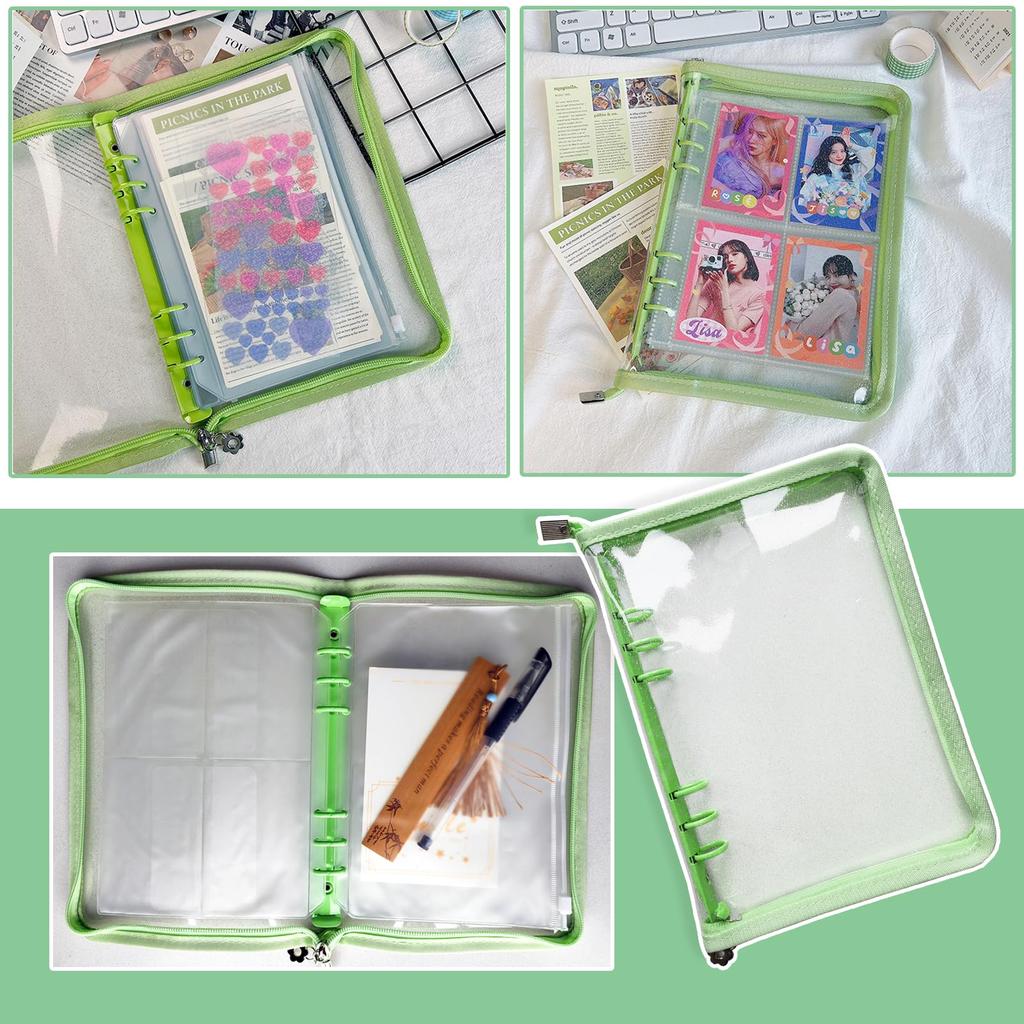 Axta Axta Storage Acrylic Stand 6 10 Pocket Popular Can Badge Portable Collection Album DY.2ten Case, File, Binder, A5, Holes, Refills, Goods,