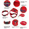 Adjustable Harness Lead Small To Medium Dogs - Plaid Chest Vest Leash Non-Extendable S M L XL
