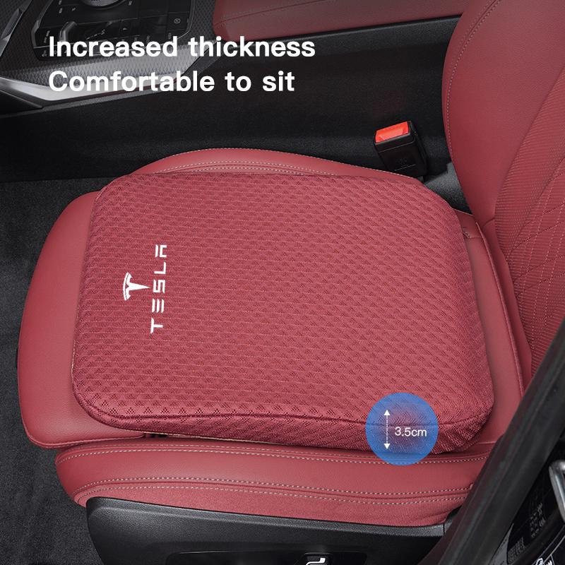 Car Logo Ice Silk Seat Cushion Breathable Protective Cushion Seat For Tesla Model 3 Y S Cybertruck Juguete Roadster Coil Bonina