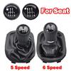 12mm Car Styling Manual 5/6 Speed Gear Shift Knob Lever Shifter Gaiter Boot Case For Seat Leon 1 MK1 Toledo II MK2 1998-2005