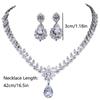 Rhinestone Necklace Earring sets Teardrop Crystal Choker Necklace Luxury Bridal Jewelry Set  Prom