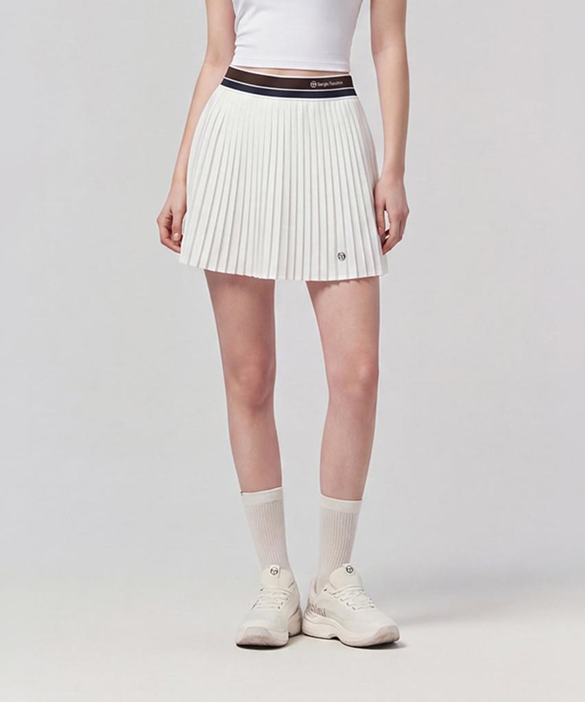 Юбка SERGIO TACCHINI W с цветной полосой, плиссированная, летящая (белый)