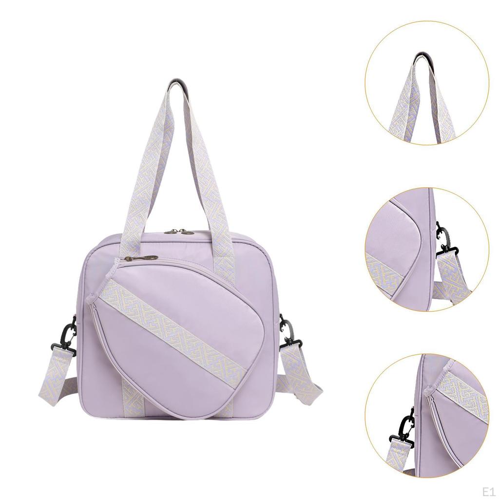 Pickleball Bag Tennis Racket Shoulder with Strap Large Sports Handbag Tote for 2