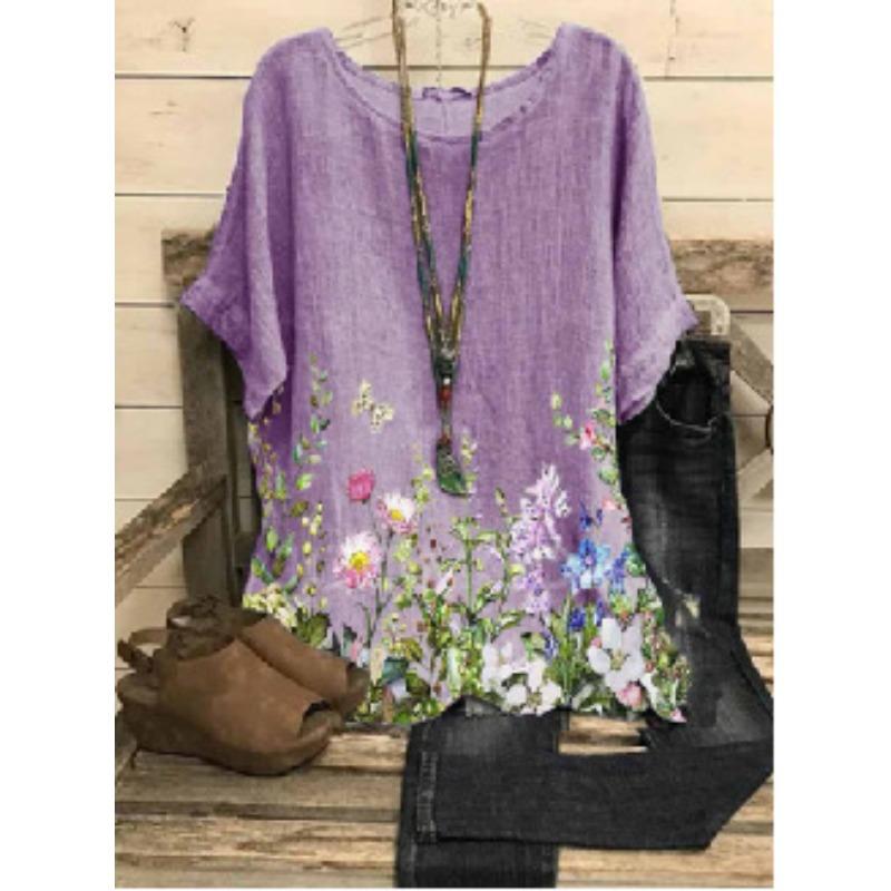 Летний топ с круглым вырезом и принтом в виде 3D-рисунка тушью, модные и повседневные женские футболки больших размеров с короткими рукавами