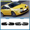 Car Rearview Side Mirror Cover Trim Side Wing Rearview Glossy Black Caps Cover For Renault Megan 2 2002-2009