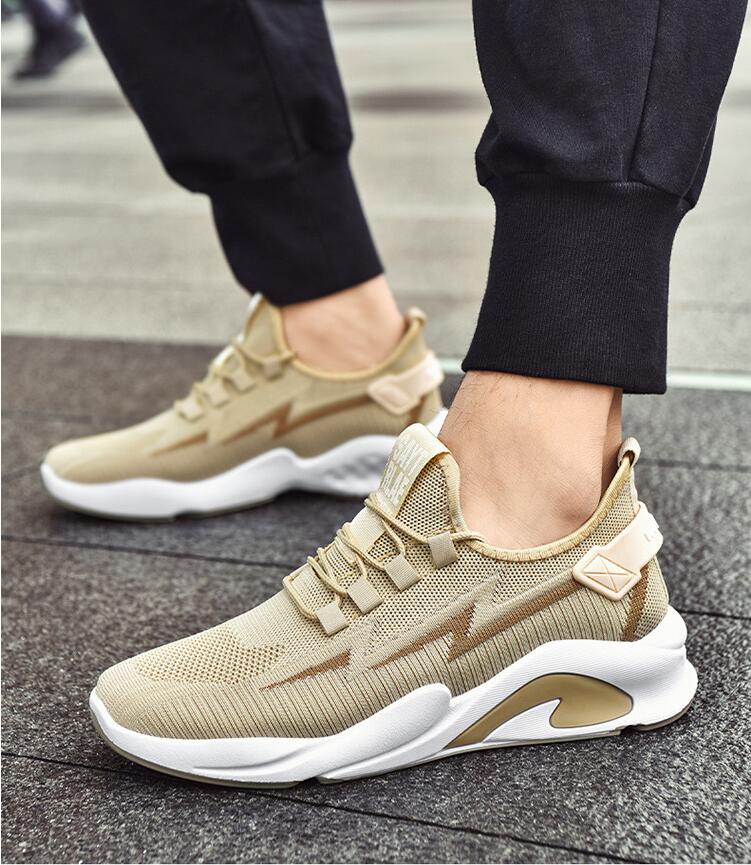 Fashion Men's Vulcanized Shoes Summer Woven Men Shoes Breathable Lace Up Sneakers Outdoor Sneakers