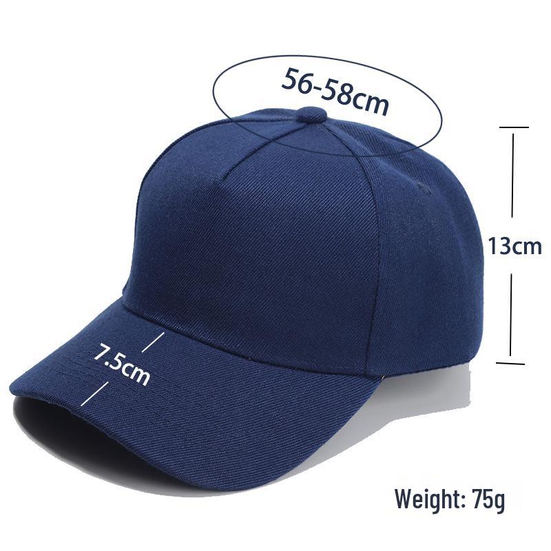Five-Panel Wool Baseball Cap with Hard Top and Sunshade