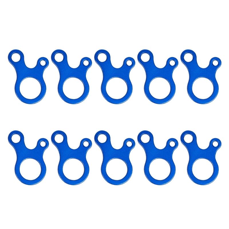 10 Pcs Aluminum Alloy Tent Rope Buckle Tent Fastener Tensioner Guyline Cord Adjuster Camping Accessories Durable