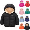 Осенне-зимняя детская хлопковая куртка, маленькая и средняя детская хлопковая куртка с капюшоном и подкладкой
