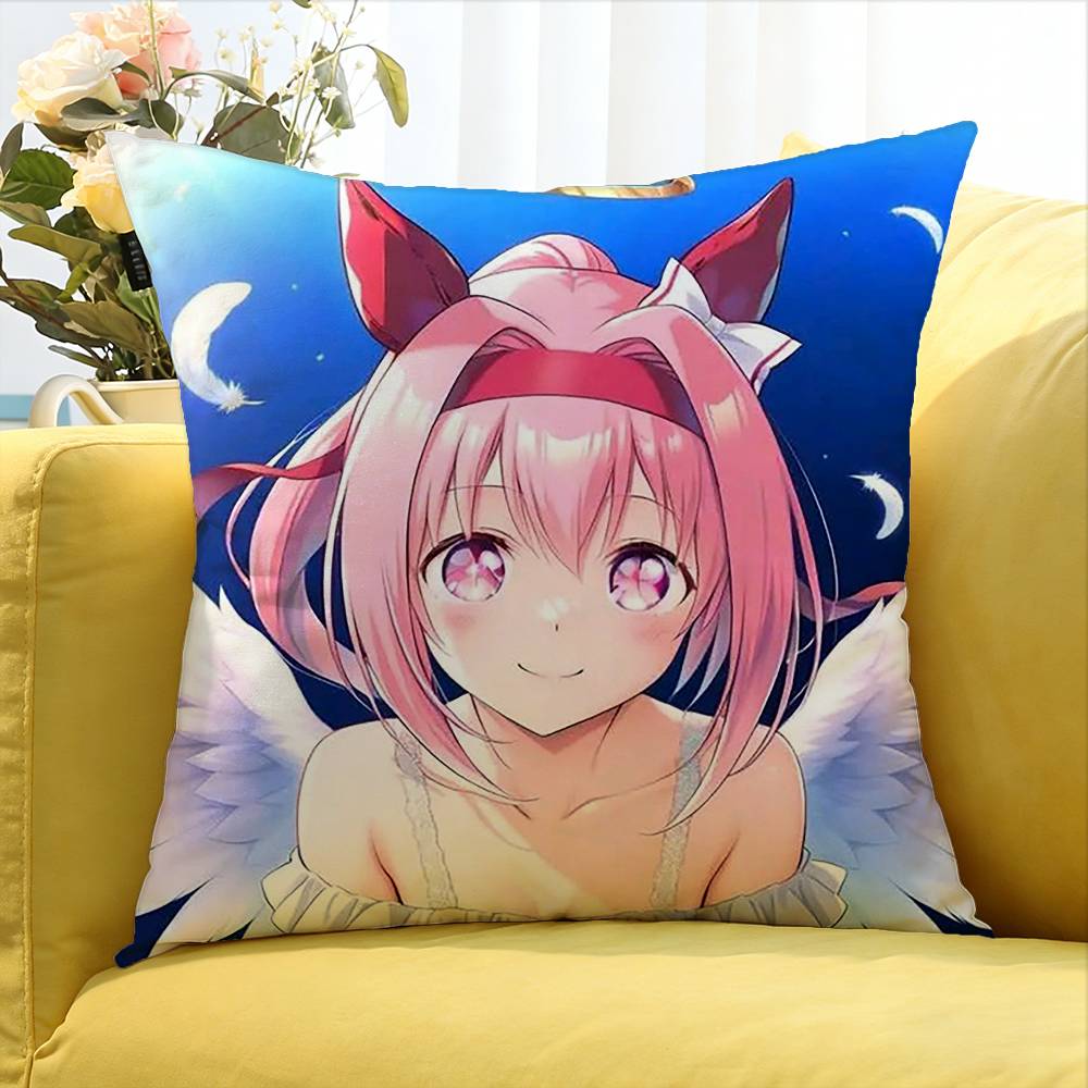 Haru UUrara UUmamusume Various Sizes Square Pillow Case For Car Home Bedchamber Decor