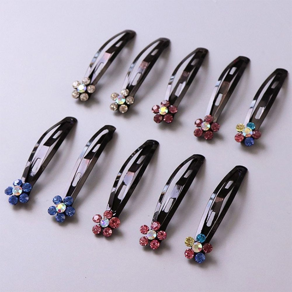 Crystal Hair Pins Black Hair Clip Hairgrips Barrettes Headwear for Kids Girls Hair Accessories