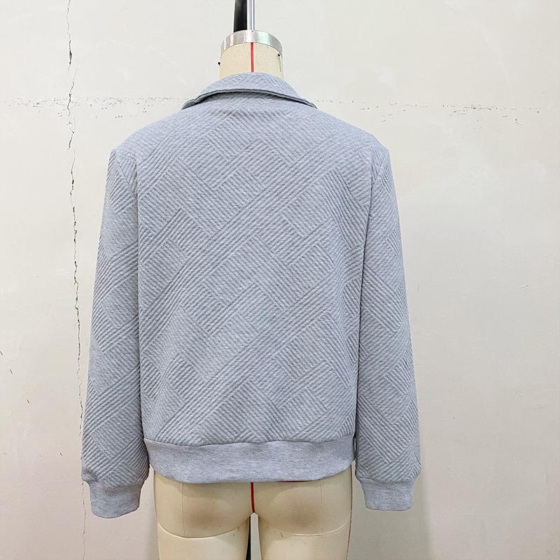 Retro Patchwork Stand Collar Cotton Hoodie for Women - Autumn/Winter Collection