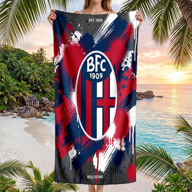 Bologna FC print Quick Dry Beach Towel Microfiber Absorbent Portable Travel Swimming Towel