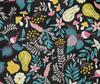 oneOone Cotton Flex Black Fabric Floral Sewing Craft Projects Fabric Prints By Yard 40 Inch