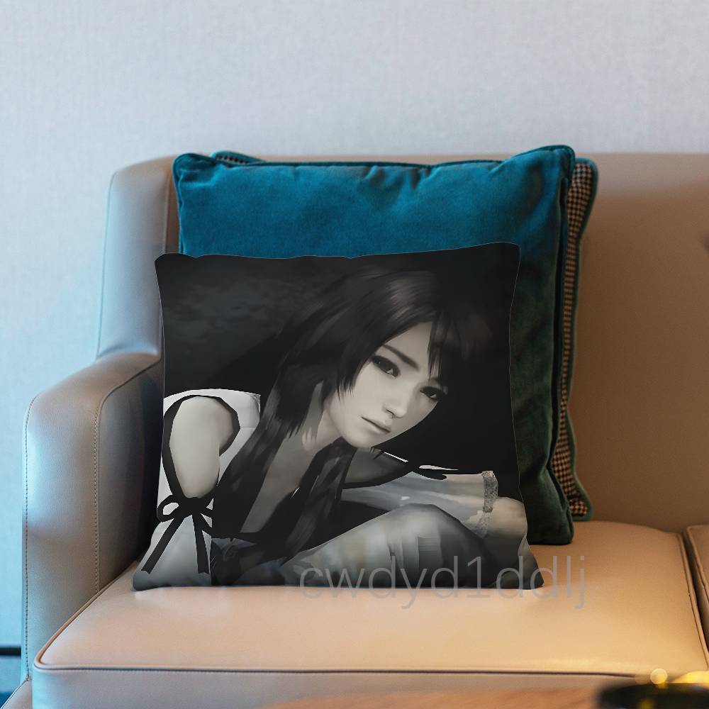 FFatal FFrame Remake Pillow Case Short Plush Sofa Decorative Gift Home Doublesided Printing Cushio