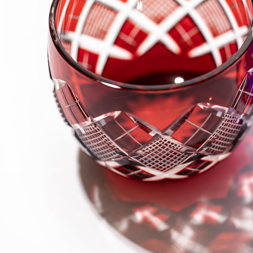 Чашка для сакэ Кобо Эдо Кирико Яраи Уоко TB90232R в деревянной коробке Сделано в Японии [Официальный представитель Таймуро] (красный)