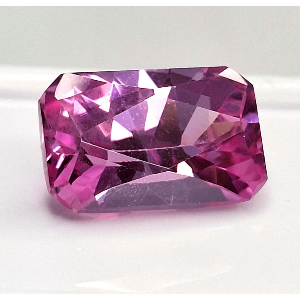 Fabulous Light Pink Sapphire Natural Emerald Cut 6-8 Ct Certified Gemstone