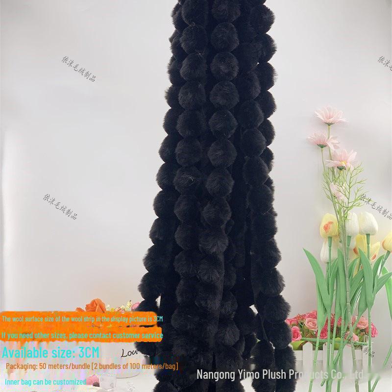 Искусственные меховые полоски для шляпы ханьфу в стиле тыквы - искусственные шарики из меха кролика рекс для рождественской одежды