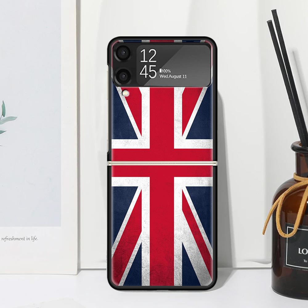 Чехол для телефона Union Jack Англия Флаг Великобритании Для Samsung Galaxy Z Flip 7 Flip7 Zflip 6 Flip6 5 Flip5 4 Flip4 3 Flip3 5G Fundas Черный Co