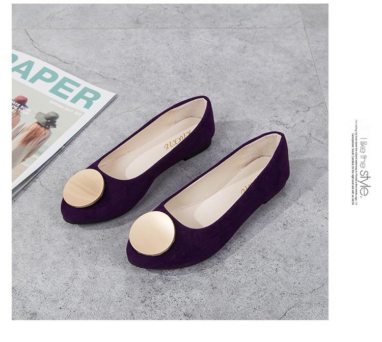 Женские однотонные удобные повседневные туфли без шнуровки большого размера на плоской мелкой подошве для девочек