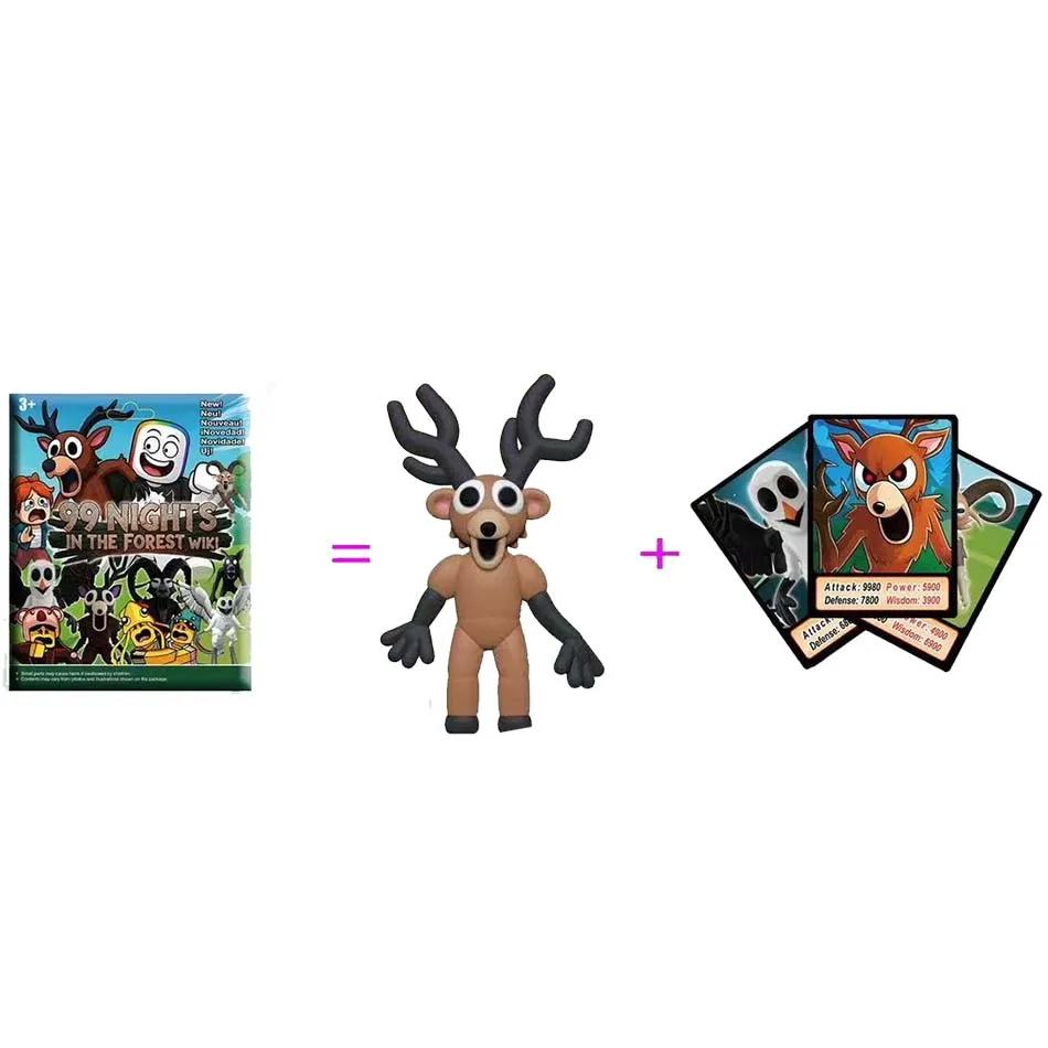 Игра 99 Ночей Выживания в Лесу Фигурка Коробка Фигурки Действия Наборы Модели из ПВХ Игрушки Совпадающие Оптовая Карта Мешок-Сюрприз Подарок