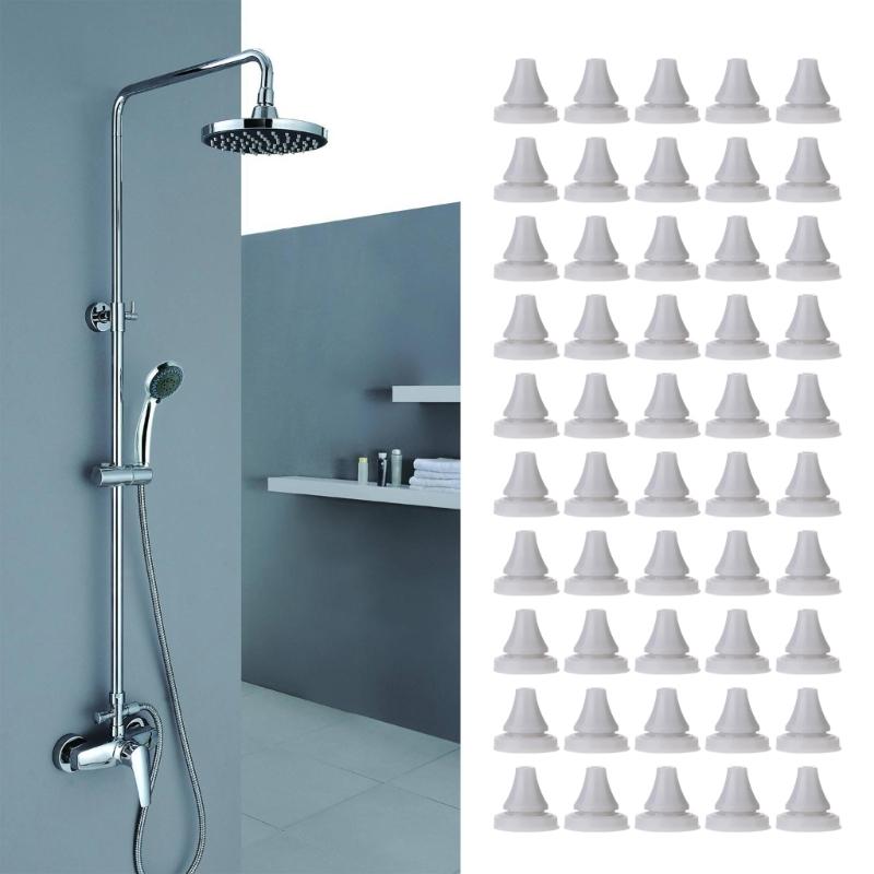50 шт. Сменные насадки для душевой лейки, распылительные отверстия, круглый наконечник, силиконовые насадки для душевой лейки, разбрызгиватель, легко установить