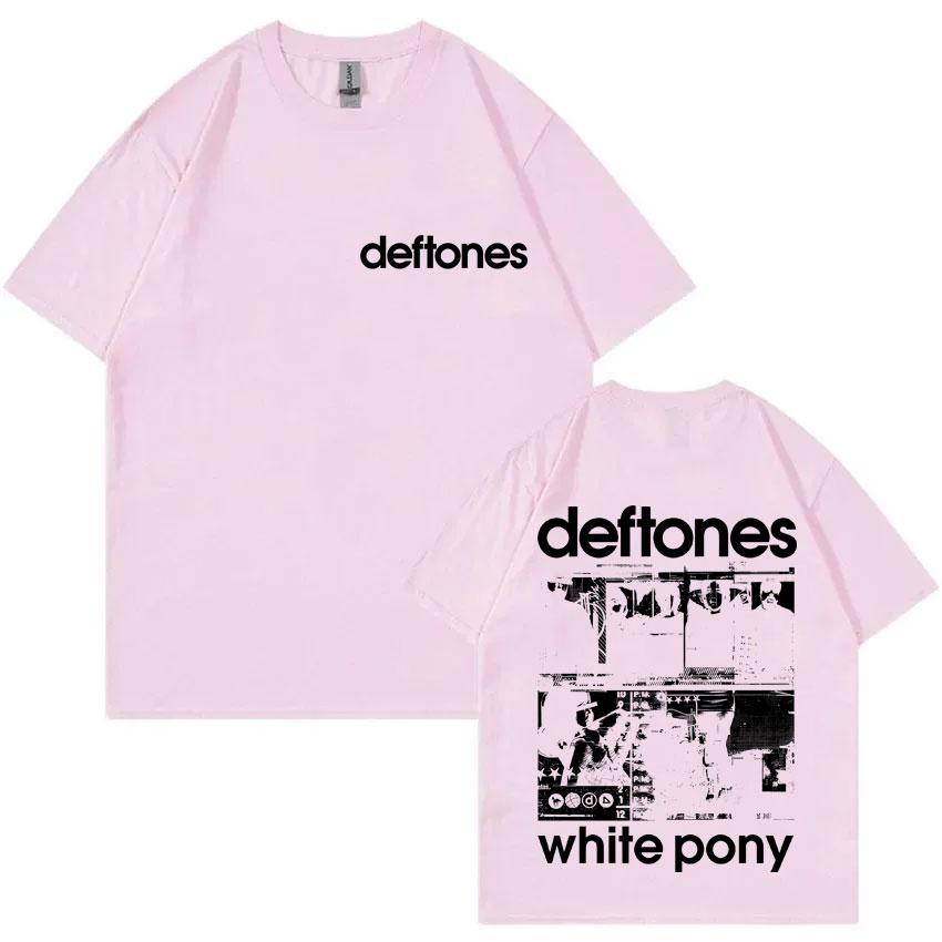 Rock Band Deftones White Pony Double Sided Print Tshirt Unisex Hip Hop Alternative Metal Oversized Streetwear Male Fashion Tshirt