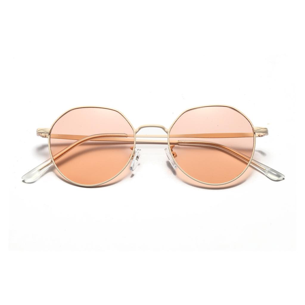 Круглые очки в маленькой оправе для уличной стрельбы, цвет красный, литературные солнцезащитные очки, женские солнцезащитные очки Ins Metal для мужчин