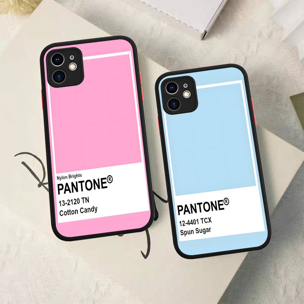 Канди-цвет Pantone Для IPhone 11 12 13 14 15 16 Pro Max Plus Матовый полупрозрачный чехол для телефона