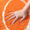 Halloween Pumpkin Bath Mat Non Slip Machine Washable Knitted Polyester Fiber TPR Absorbent Soft Home Furnishings