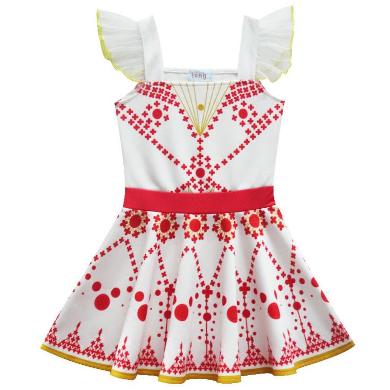 Girls' Angel Love Ballet Dress Children's Sleeveless Strap Dress Fabulous Felicity 0525 European And American Style Red Color