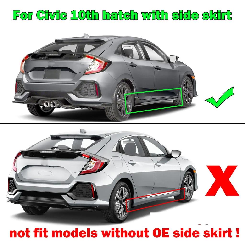 4x Front Rear For Honda Civic Hatchback Hatch 2016 -  Mud Flaps Splash Guards Fender Cover Accessories 2017 2018