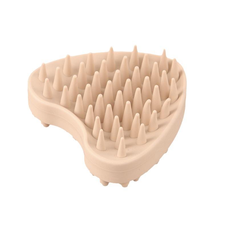 Массажер для кожи головы в форме сердца 3-в-1, силиконовый, мягкая расческа, уход за корнями влажных и сухих волос, очищение кистей для макияжа, шампунь, инструмент для душа