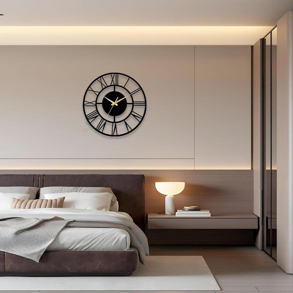 60 Cm / Metal Wall Clock for Living Room Stylish Latest | Fancy Big Size Wall Watch for Hall, Bedroom, Kitchen, Drawing Room