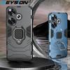 KEYSION Противоударный защитный чехол для Xiaomi POCO F6 F6 Pro, мягкий силикон + ПК, металлическое кольцо-подставка, задняя крышка для телефона POCO F6 Pro