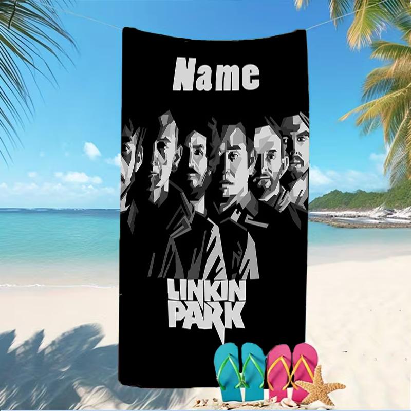 Customizable personalized beach towels Linkin Park themed designs.Suitable for the beach, yoga, sports;ideal as beach accessories