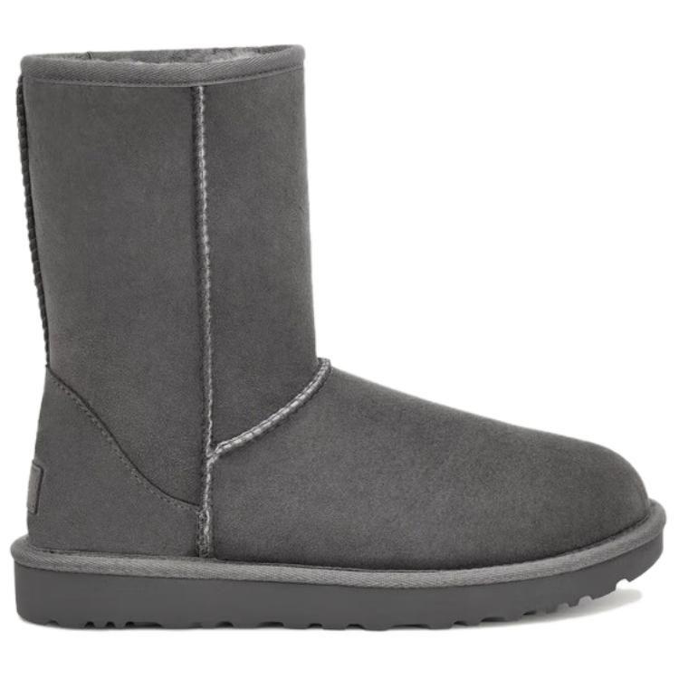 UGG КЛАССИЧЕСКИЕ КОРОТКИЕ Классические короткие II Термофлис с подкладкой из овчины Короткие снегоступы Женские Серый 1016223-GREY