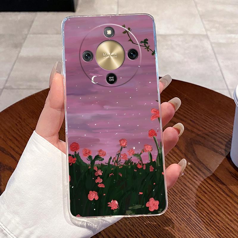 Чехол для Honor X9d Case 5G Эстетичный Модный Милый Мультяшный Кот Мягкий Силиконовый Задний Чехол HonorX9d X 9d 5G Прозрачный Чехол для Телефона