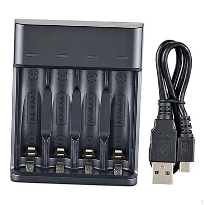 4-слотовое USB-зарядное устройство Быстрая Интеллектуальная Зарядка Большой Емкости для AA AAA