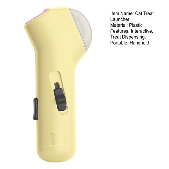 Пусковая установка для кошачьих лакомств, шутер для корма для домашних животных, интерактивный дозатор закусок для домашних животных, ручная игрушка-катапульта для тренировок и тренировок котят и щенков