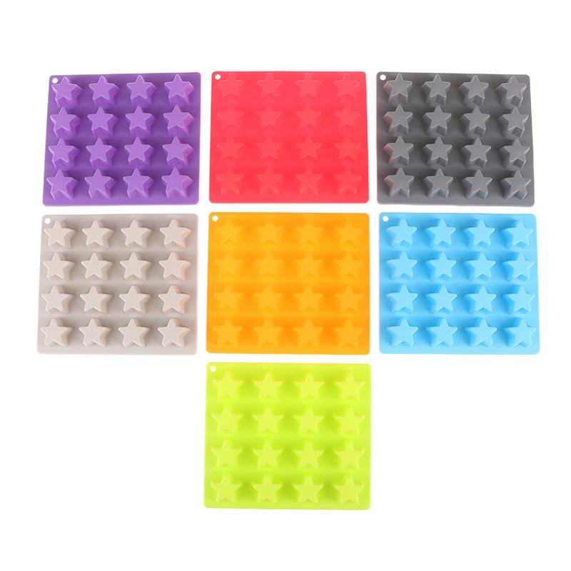 1Pc 16 Lattice Star Ice Cream Lattice Five Pointed Star Silicone Ice Cream Cake Mold Ice Cubes Diy Kitchen Baking Mold