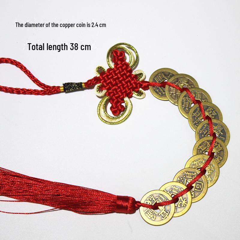 Emperors' Coins Pendant: Five or Six Copper Coin Gourd Pendants, Ideal As Gifts