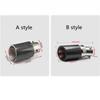 Universal Carbon Fiber Luminous Tail Throat Tail Pipe Muffler Blue and Red LED Light
