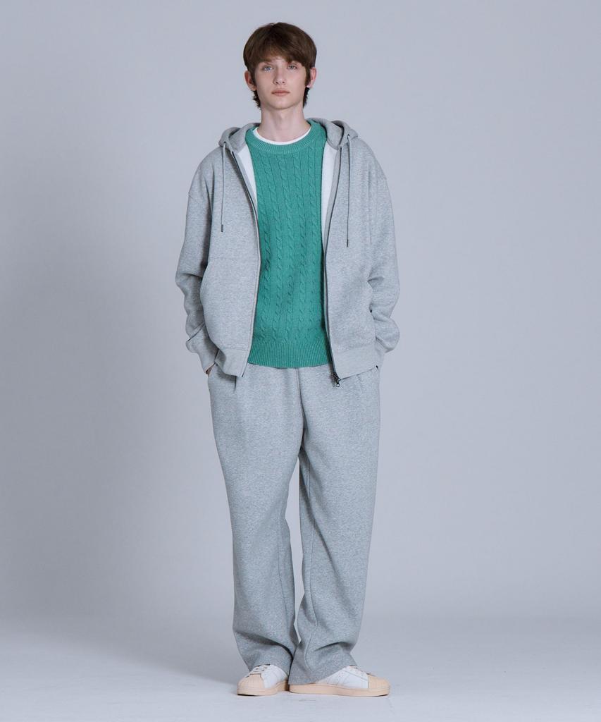 BASIC HOUSE Cable Round Neck Knit Mint Lykt7101 (Type A)