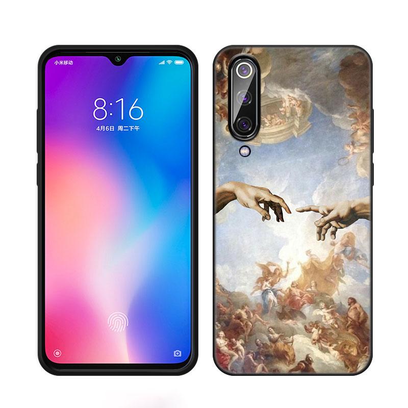Чехол для телефона Michelangelo Adam Fresco Art для Xiaomi Mi A2 8 9 SE Note 10 10T 11 12 Lite 9T 11T 12S 12T Pro A3 6X 12X, черный чехол