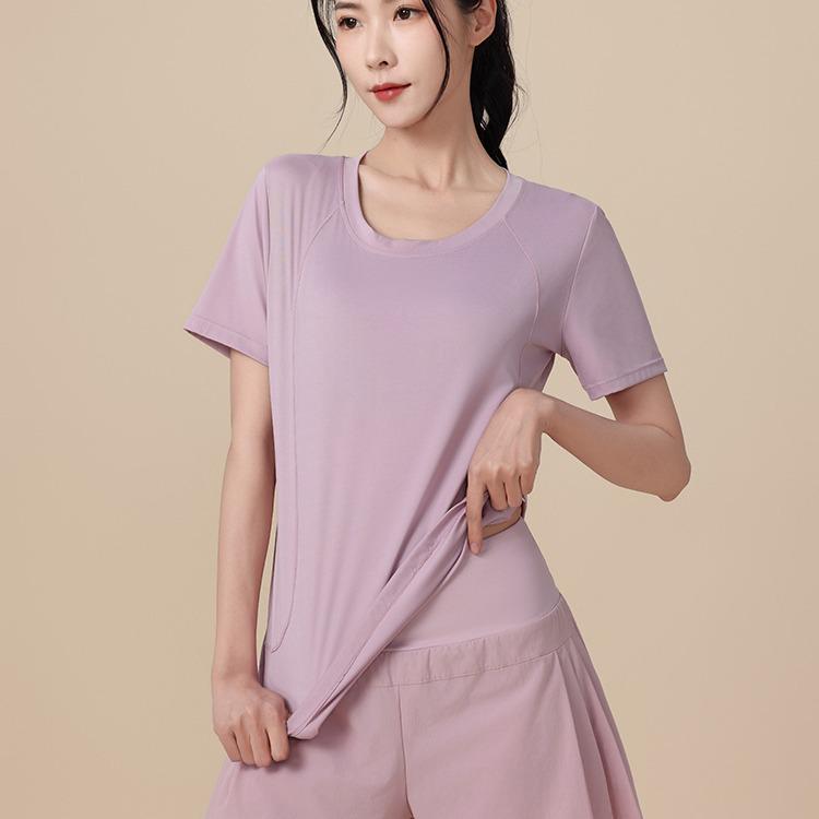 Женский спортивный топ с коротким рукавом для йоги и бега больших размеров, быстросохнущий